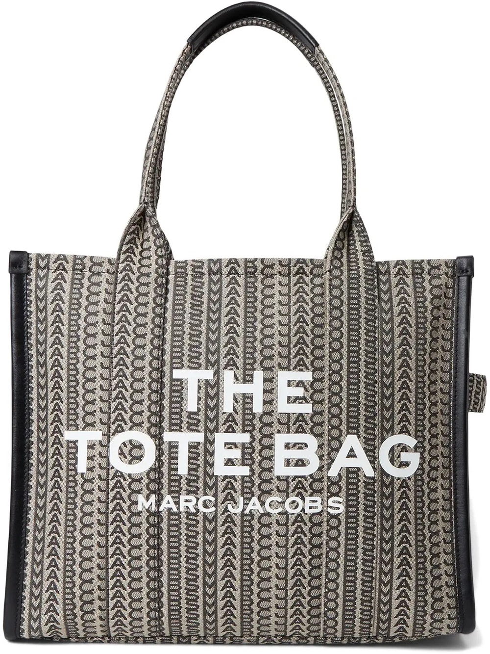 Marc Jacobs Black and Cream 'The Tote Bag' Canvas Tote